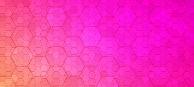 Abstract pink gradient geometric shape hexagon background. Modern futuristic background. Can be use for landing page, book covers, brochures, flyers, magazines, any brandings, banners, headers, presentations, and wallpaper backgrounds