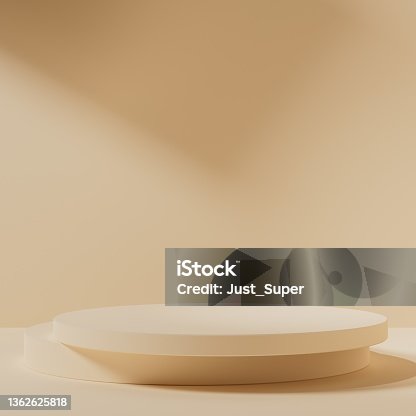 istock Product podium stage for mockup presentation, concrete, metal, texture, background 1362625818