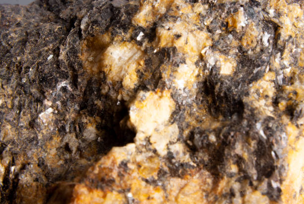 istock Close-up of biotite on feldspar 1362627982