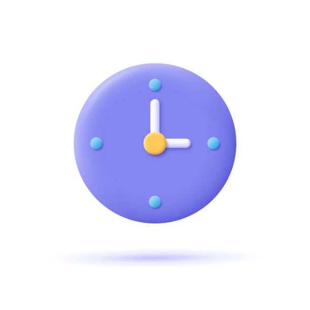 istock Round clock. 3d vector icon. Cartoon minimal style. Time-keeping , measurement of time, time management and deadline concept. 1362631209