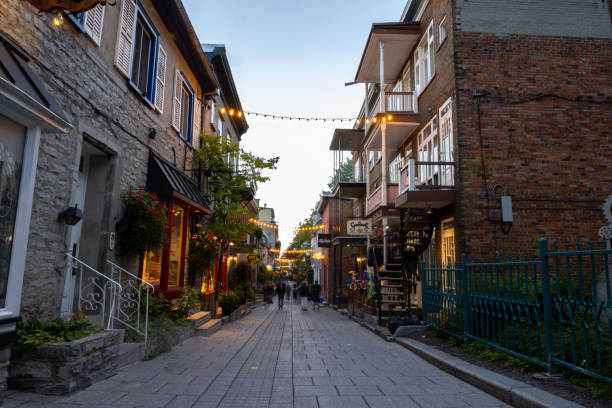 istock Petit Champlain Street in Quebec City During Evening in Autumn 1362634469