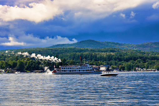 A steamboat at Lake George, NY