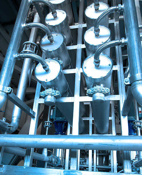 istock Industrial zone, Steel pipelines and valves 136263536