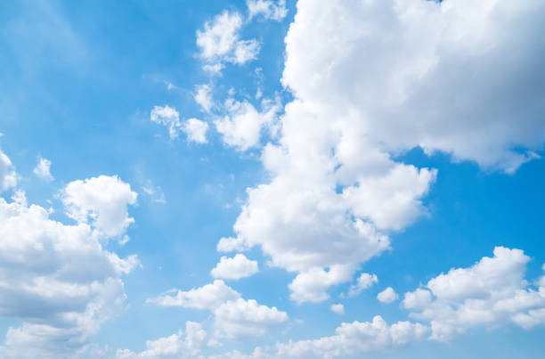 istock Panoramic view of clear blue sky and clouds, clouds with background. 1362637479