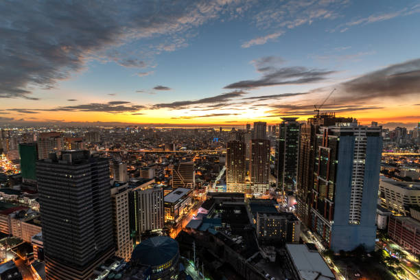 istock beautiful sunset and skylines at Manila 1362641523