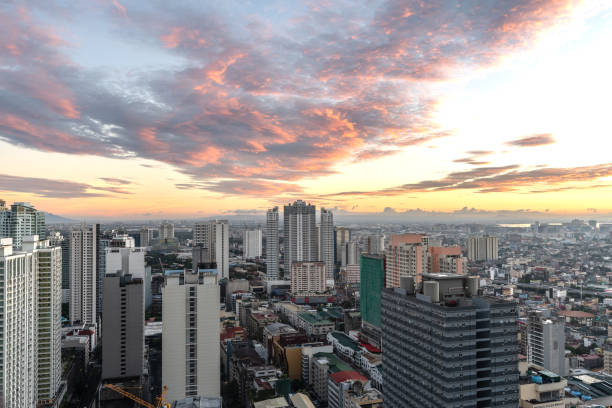 istock beautiful sunset and skylines at Manila 1362641571