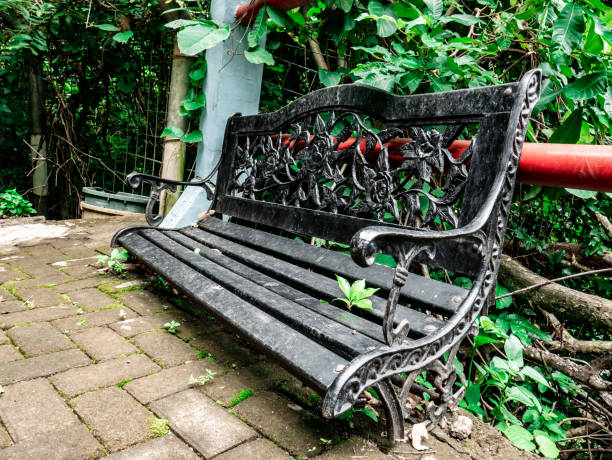 broken black vintage themed chair