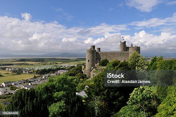 Harlech Zamek - zdjęcia stockowe i więcej obrazów Caernarfon - Caernarfon, Bez ludzi, Dzień