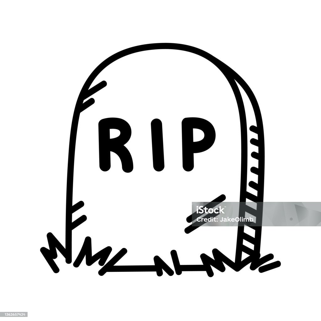 Gravestone Doodle 5 Stock Illustration - Download Image Now - Tombstone,  Rest In Peace, Cartoon - iStock
