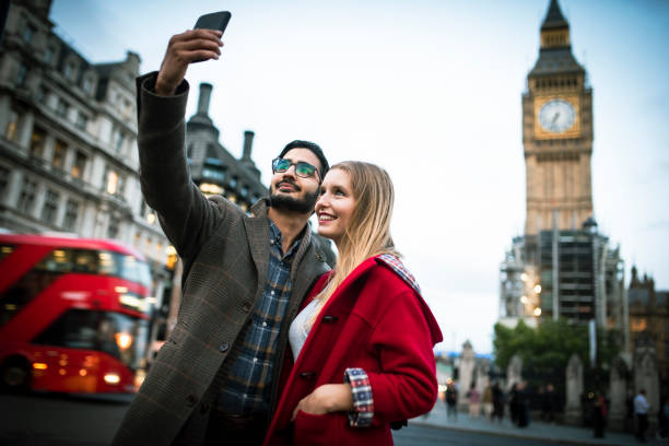 istock Tourists in London taking selfie 1362660678