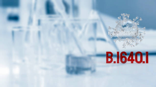 istock The clear virus and red text b.1640.1 on lab background  3d rendering 1362662787