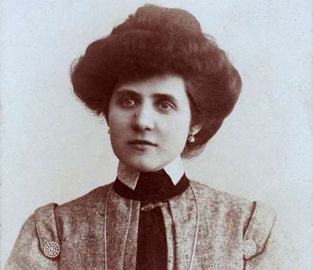 Young Woman Portrait in 1919.