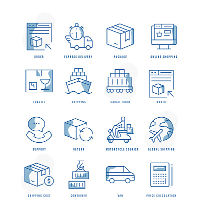 Order and shipping icons