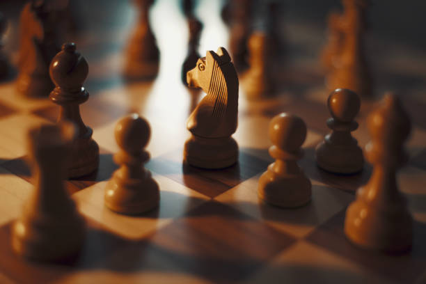 istock Luxury chess game set and chessboard 1362669326