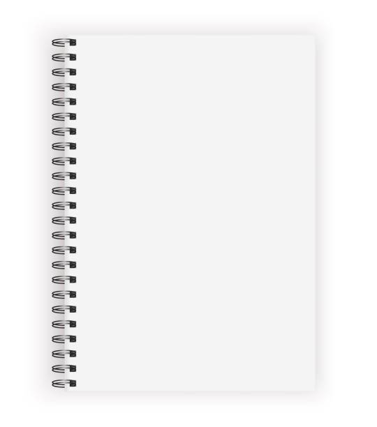 사실적인 나선형 노트북 모형, - note pad book spiral notebook ring binder stock illustrations