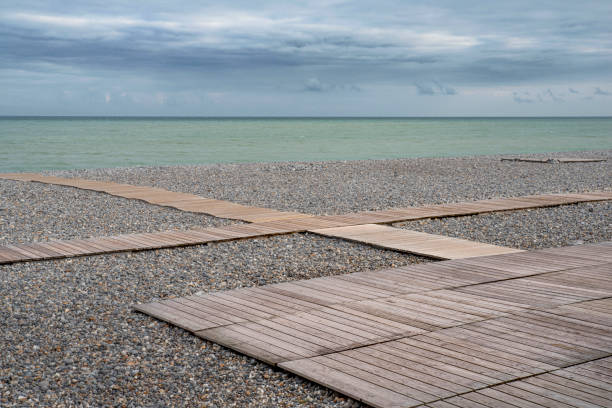 istock Beach and beach hut in Dieppe 1362676281