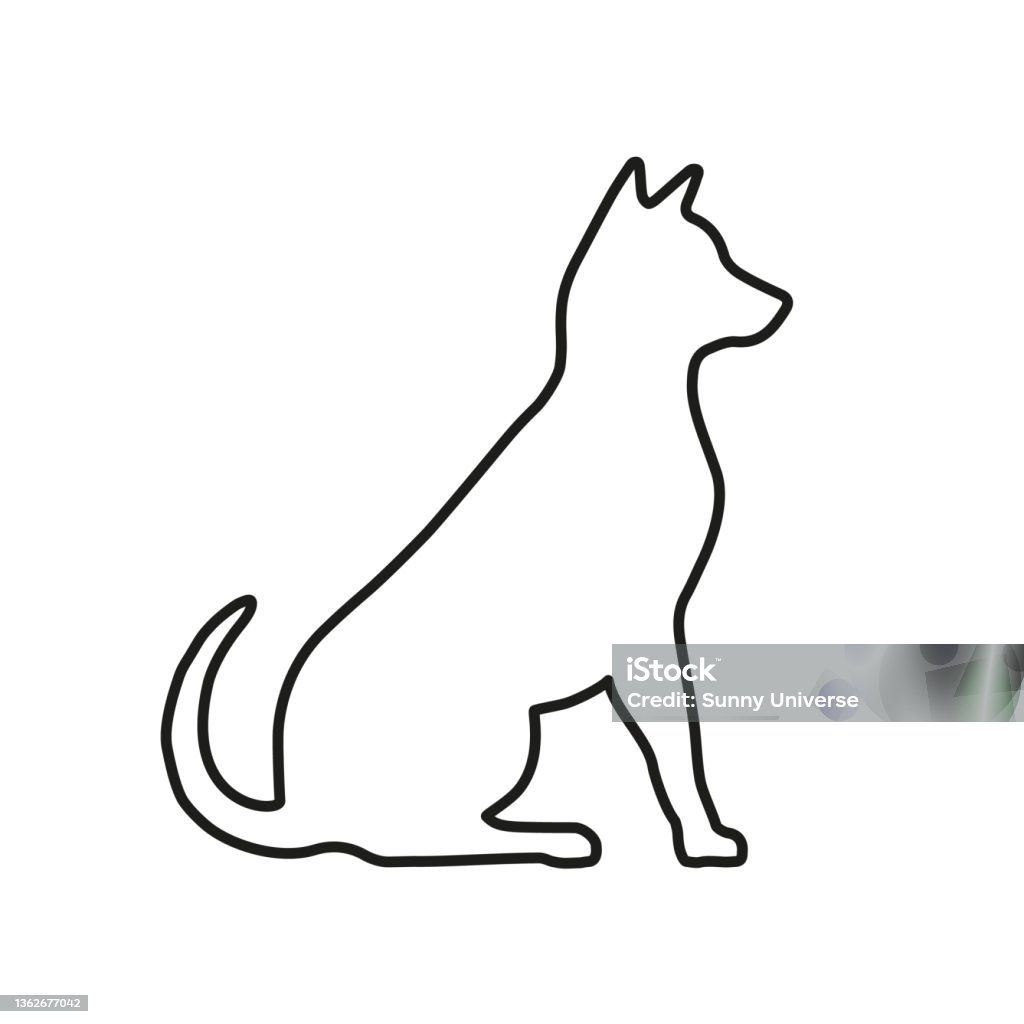 Ilustración de Forma De Perro Negro Silueta De Aislada y más Vectores Libres de Derechos de Perro - Silueta, Logotipo - iStock