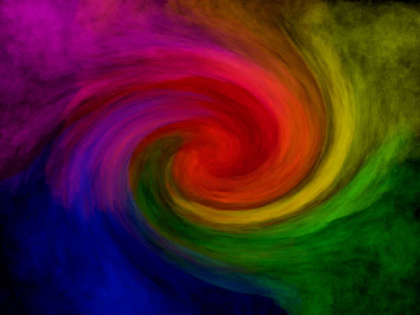istock Irregular watercolor background. Abstract stain, multicolor watercolor on black background 1362679871