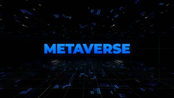 Photo of Word metaverse with digital cyber network in futuristic environment background.