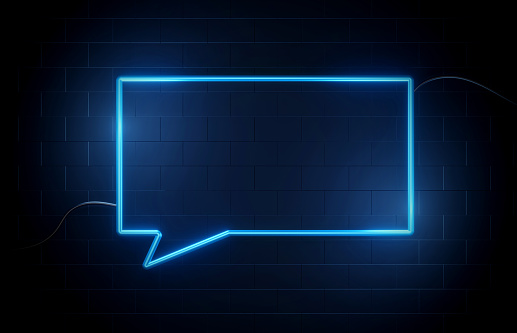 White and yellow speech bubble on background. Chat icon symbolic. Online message, Comment or communication concept. 3d render