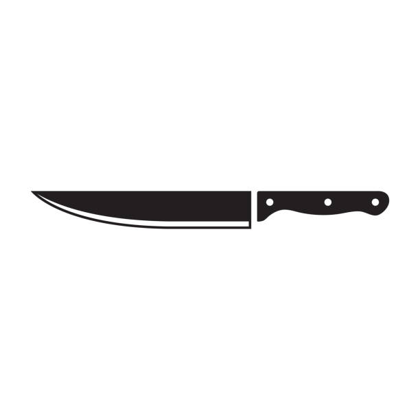 knife icon vector design illustration knife icon vector design illustration kitchen knife stock illustrations