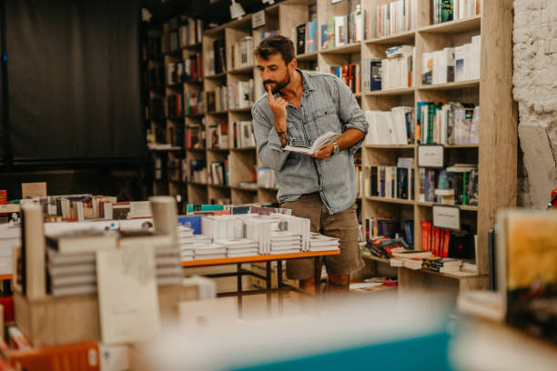istock Thinking what book to buy for her 1362682042