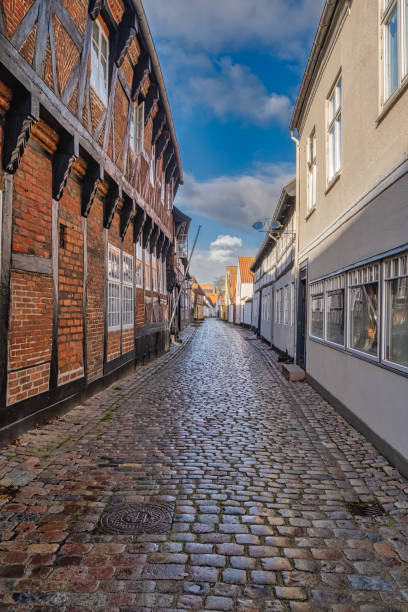 istock Cobbled streets in the old medieval city Ribe, Denmark 1362684942