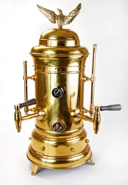 OLD ELECTRIC COFFEE MAKER IN BRONZE