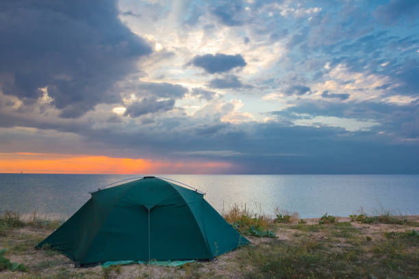 istock touristic tent at the sea coast 1362692448