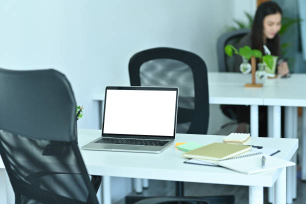 istock Photo of a comfortable workplace surrounded by a computer 1362695592