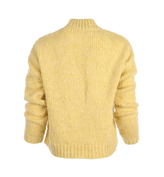 istock Stylish warm yellow sweater isolated on white 1362699636