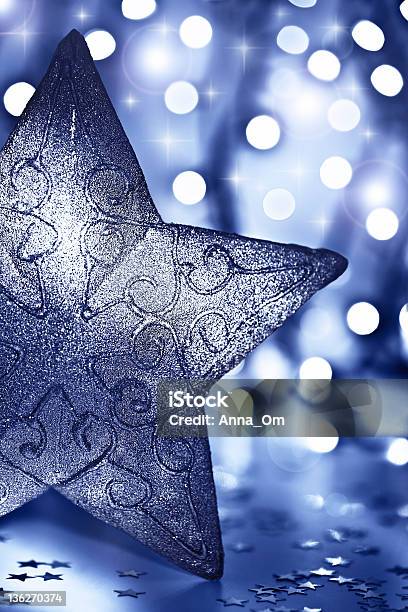 Star Decoration Christmas Tree Ornament Stock Photo - Download Image Now - Blue, Celebration, Christmas