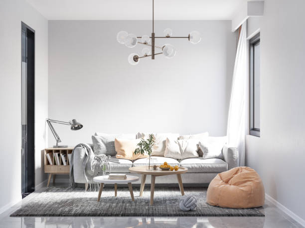 istock Interior Living Room Wall Mockup 1362706081