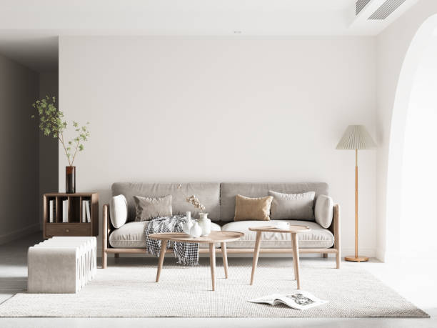 istock Interior Living Room Wall Mockup 1362706164