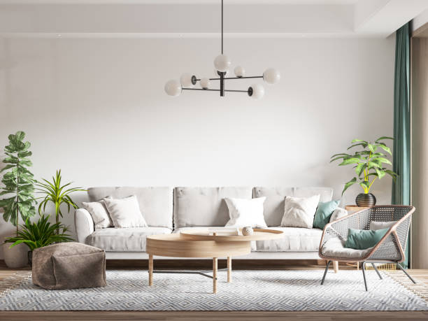 istock Interior Living Room Wall Mockup 1362706165