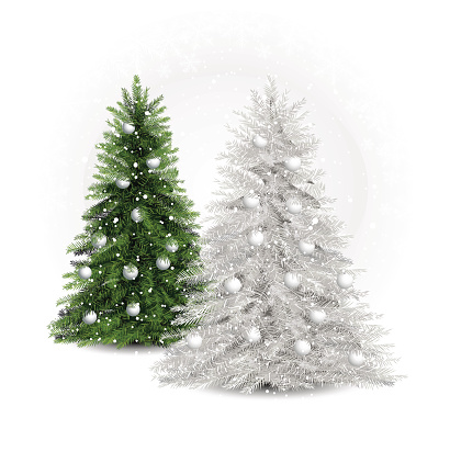 useful detailed and realistic vector Christmas trees