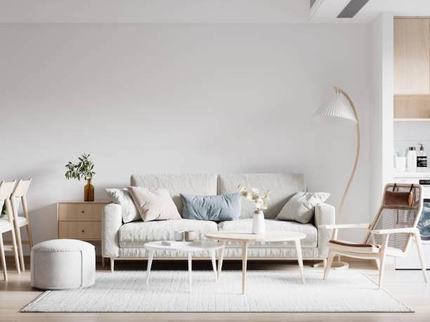 istock Interior Living Room Wall Mockup 1362707643