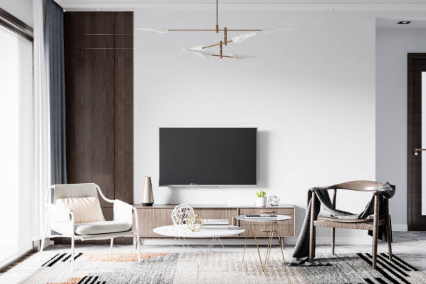 istock Interior Living Room Wall Mockup 1362707704