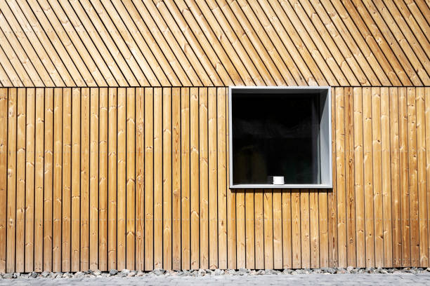 istock New wood plank wall with a window 1362712871