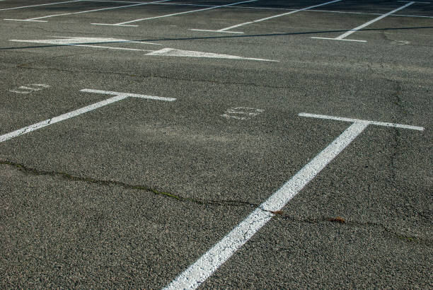 istock Marking lines of parking lot 1362715231
