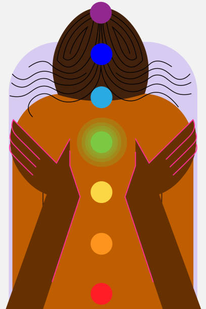 ilustrações, clipart, desenhos animados e ícones de tratamento reiki - massagem reiki - massage therapist illustrations