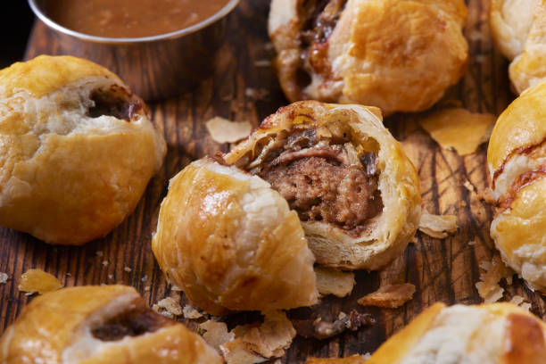 istock Mini Beef Wellington's with Ground Beef and Gravy Dip 1362719887