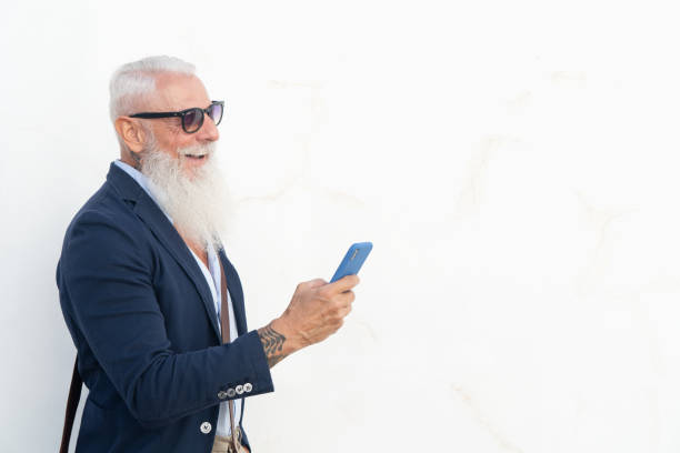 istock Senior man with a phone 1362720694
