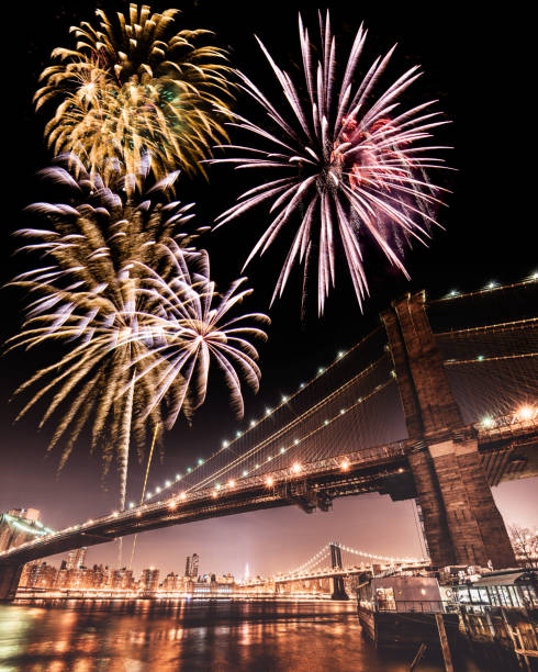 new year in manhattan new year in manhattan new years eve new york stock pictures, royalty-free photos & images