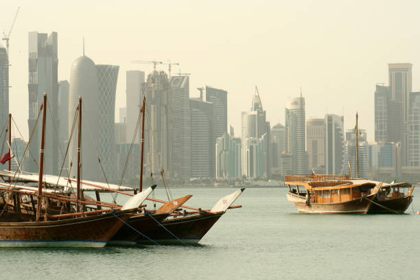 Doha Skyline stock photo