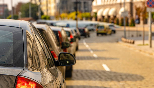 istock Rush hour traffic congestion focus on tail brake light. 1362728416