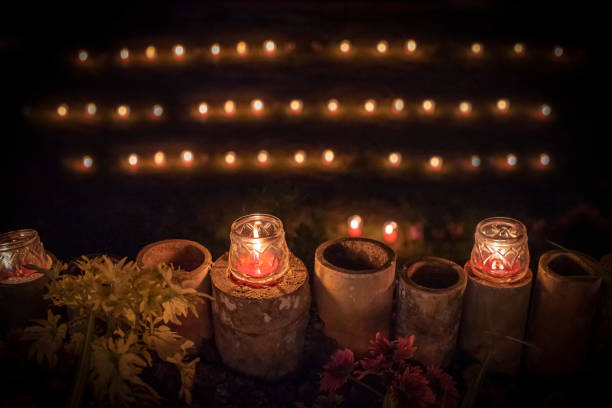 istock Beautiful homemade candles 1362729585