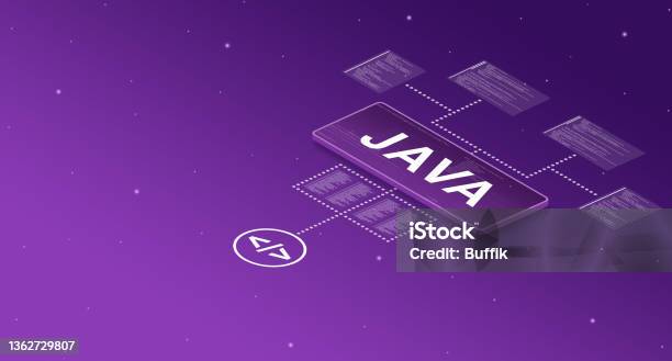 Java Pada Layar Pintar Dalam Sistem Dengan Elemen Kode Program 3d Foto ...