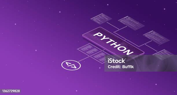 Python On Smart Screen In The System With With Elements Of Program Code ...