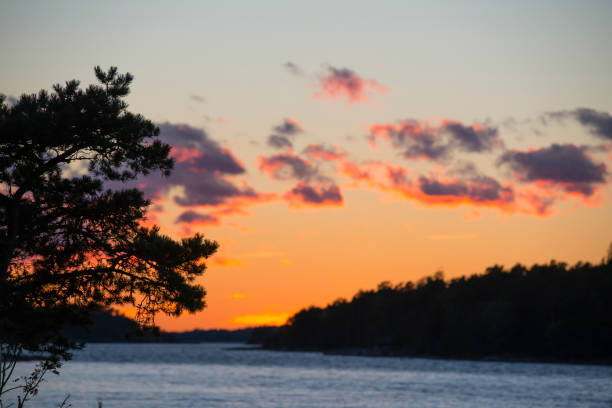 istock Sunset over an island in the archipelago 1362730466